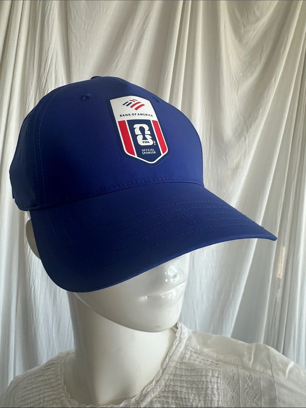 Adidas For FIFA WORLD CUP baseball style stretchy cap Electric Blue Fits most sz